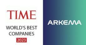 Graphic showing TIME and Arkema logos