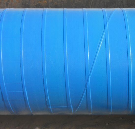 A large pipe surface with spiral welds demonstrating excellent coverage.