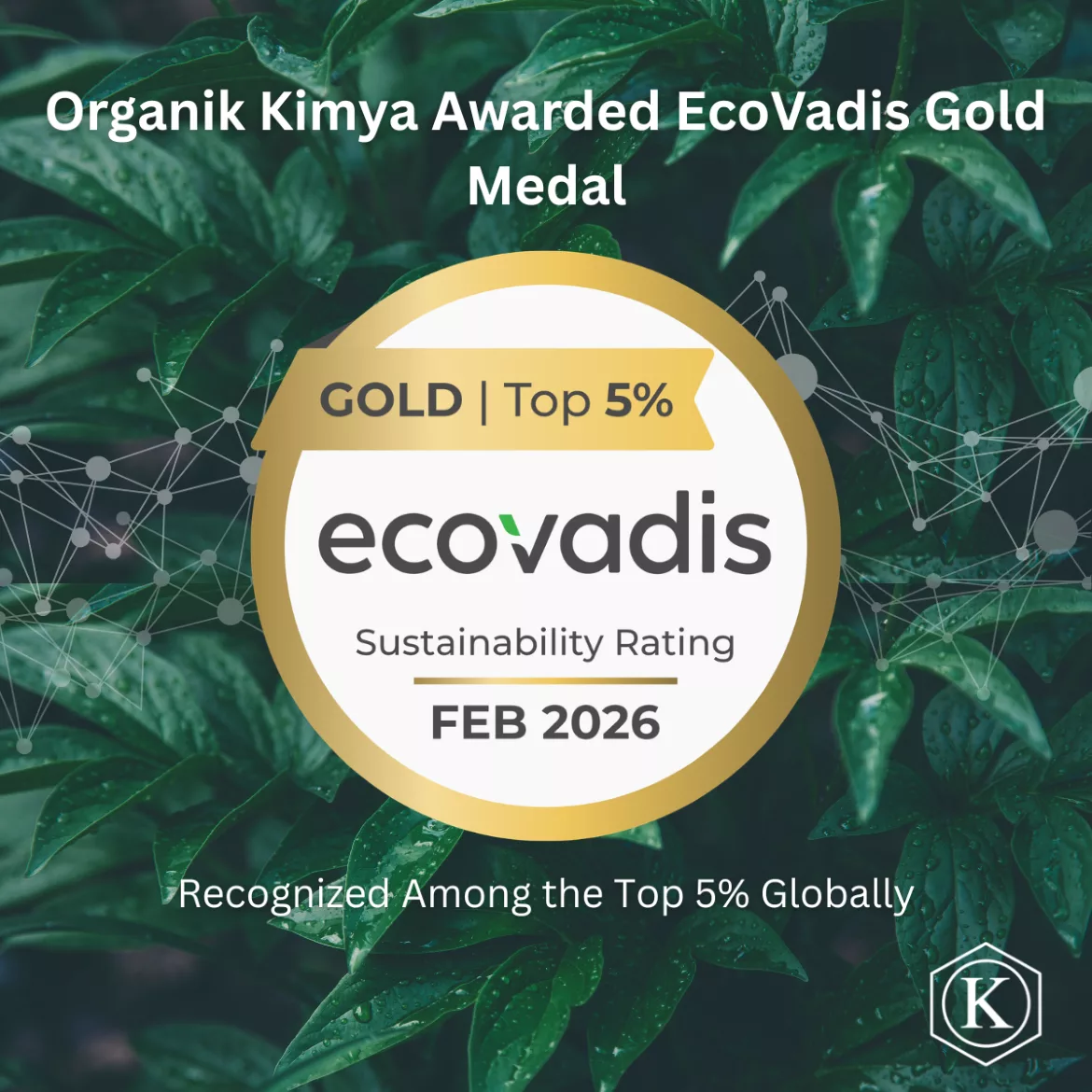 EcoVadis Award Organik Kimya