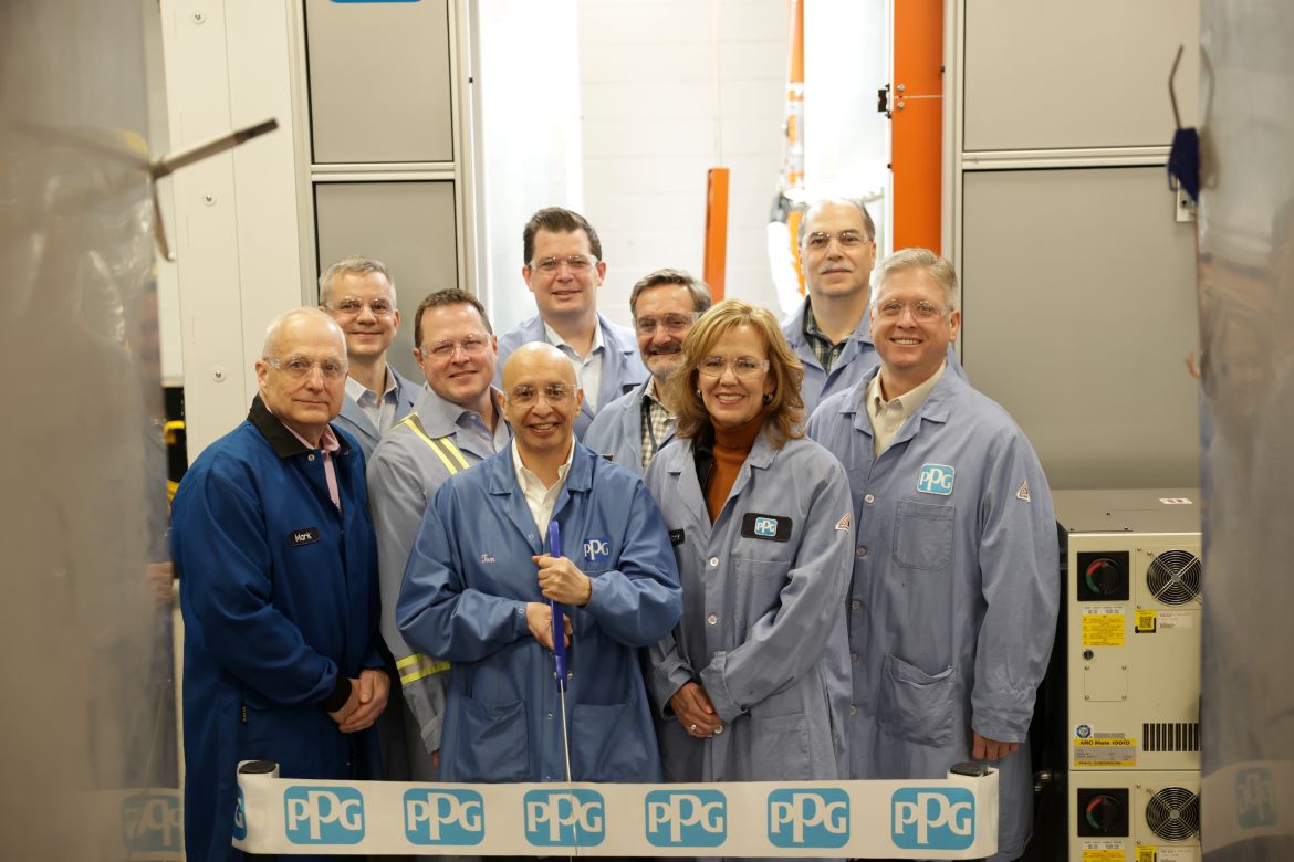 PPG announced the installation of a state-of-the-art pilot finishing line that features IPG’s PhotoniCURE™ laser curing system at its powder manufacturing and technical facility in Strongsville, Ohio.
