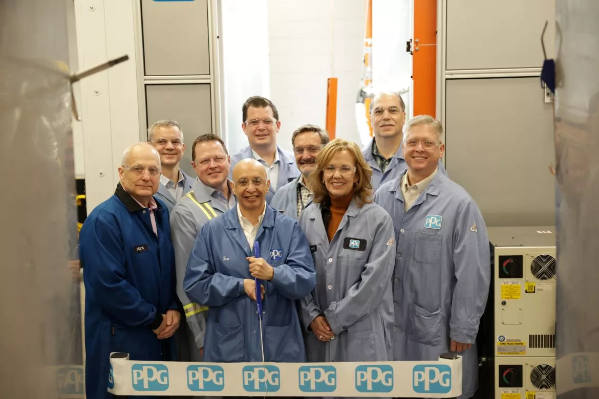 PPG announced the installation of a state-of-the-art pilot finishing line that features IPG’s PhotoniCURE™ laser curing system at its powder manufacturing and technical facility in Strongsville, Ohio.