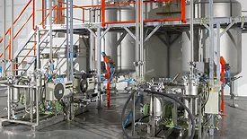 Paint and varnish factory. Chemical Plant. Refinery. High-tech modern production