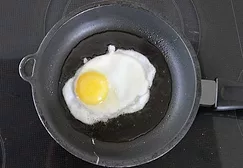 eggs in frying pan