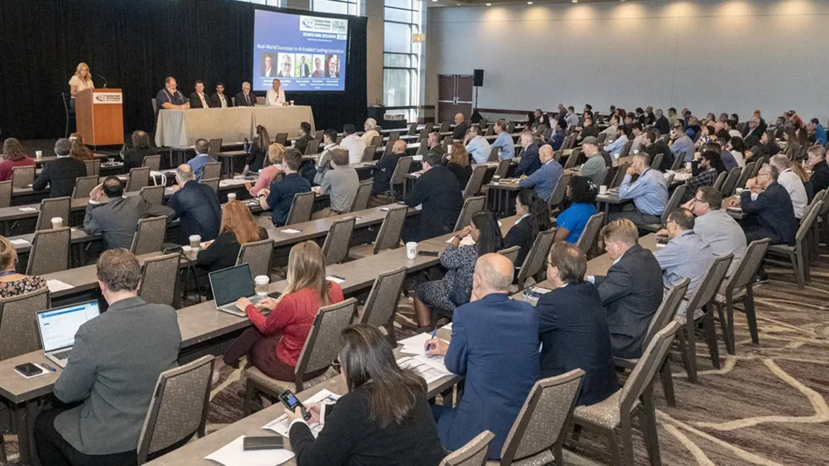 1-CTT-D2-2025_565-1170x658.jpg Attendees listening to a coatings industry panel discussion