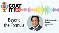 PCI-Podcast-PPG-2610_1170x658.jpg Coat It! Podcast logo with colorful sound wave rhythm; Venkateshwarlu Kalsani's headshot and title; and "Beyond the Formula"