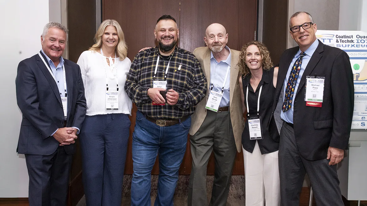 Group picture of Bill DeYoe, Kristin Johansson, Artur Palasz, Sam Morell, Courtney Bassett, and Michael Praw.