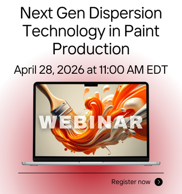 Register for webinar: Next-Gen Dispersion Technology in Paint Production
