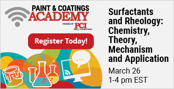 Register for PCI Academy course: Surfactants and Rheology