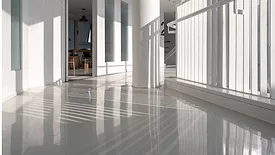 epoxy-coated concrete floor
