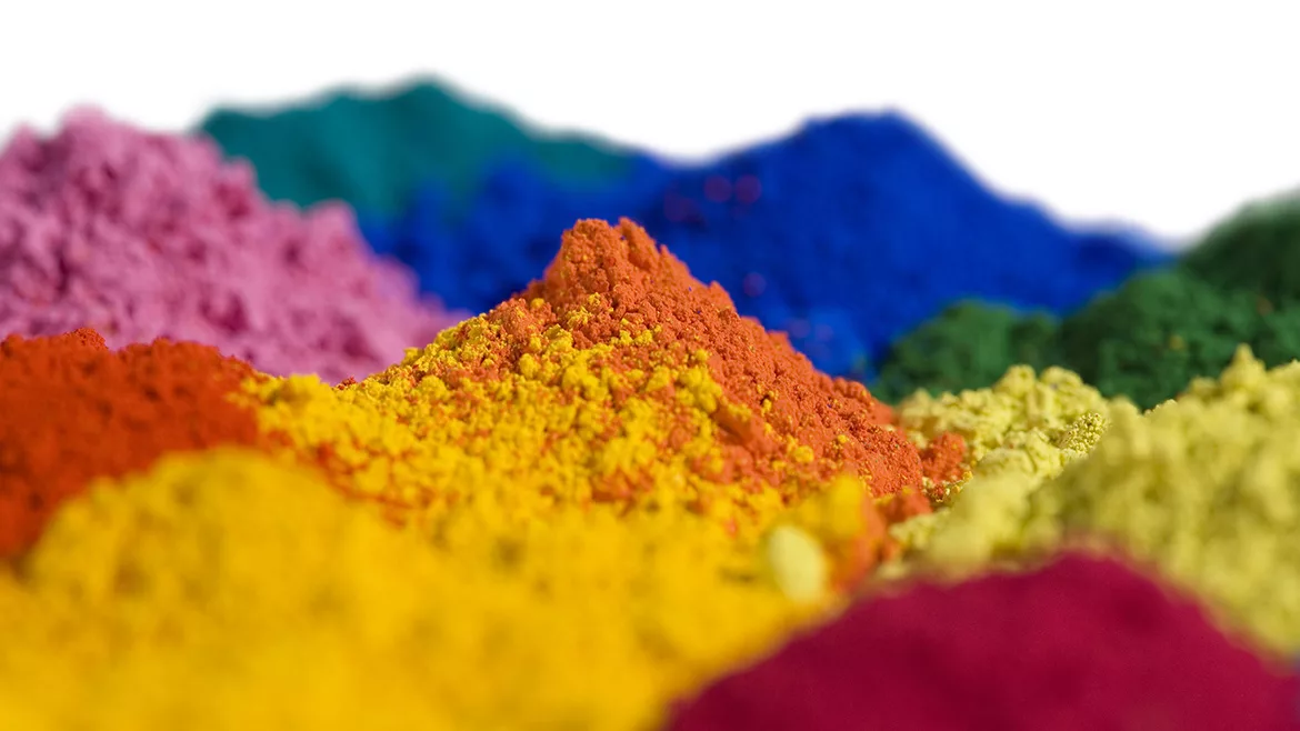 Macro shoot of some piles of pigments