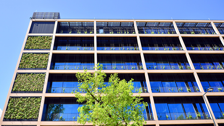 Detail shot of modern architecture facade.