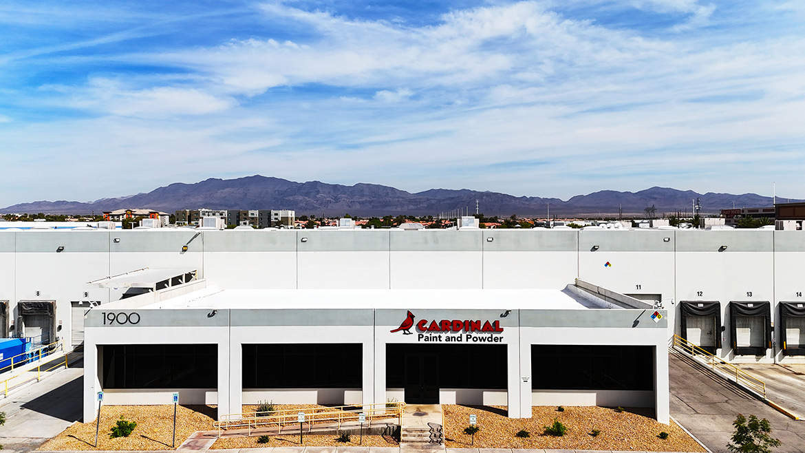 Exterior of Cardinal Paint and Powder's manufacturing facility i Norht Las Vegas, Nevada