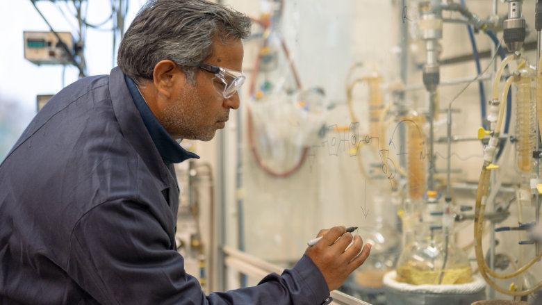 Scientist in Coatings Lab