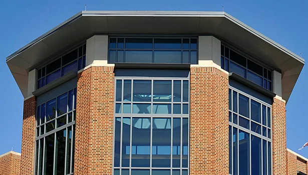 brick building aluminum