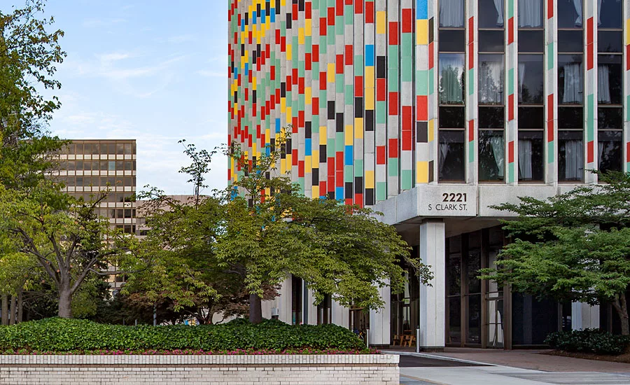 Outdated Building Revived with Wild Color Scheme