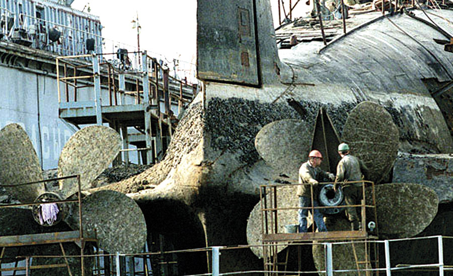 Severe biofouling activity on marine vessel. This picture first appeared on July 4th, 2011 in The Economist.