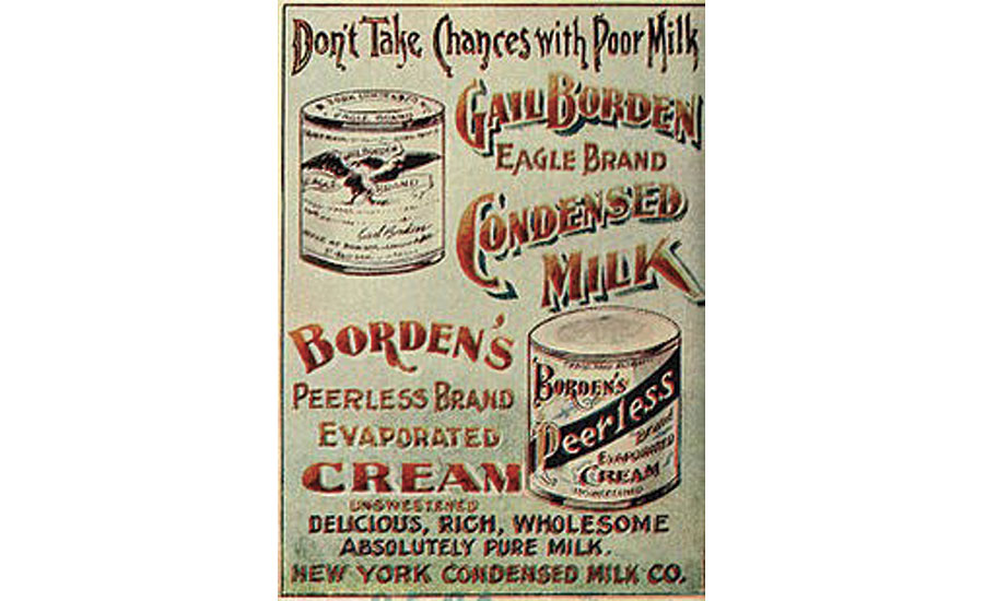 An early Borden’s condensed evaporated milk poster