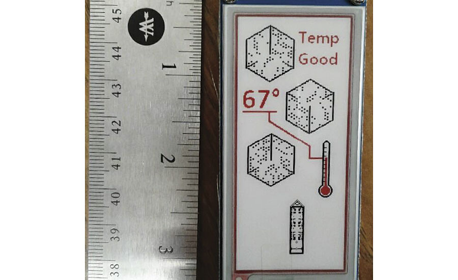 Electronic ink film is created as a grid of electrically reprogrammable particles that are less than 100 microns each that can be used to create flexible signage, labeling and screen displays