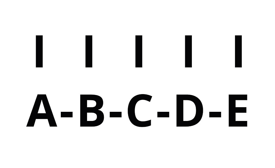 Schematic of UV-cured polymer n = 5