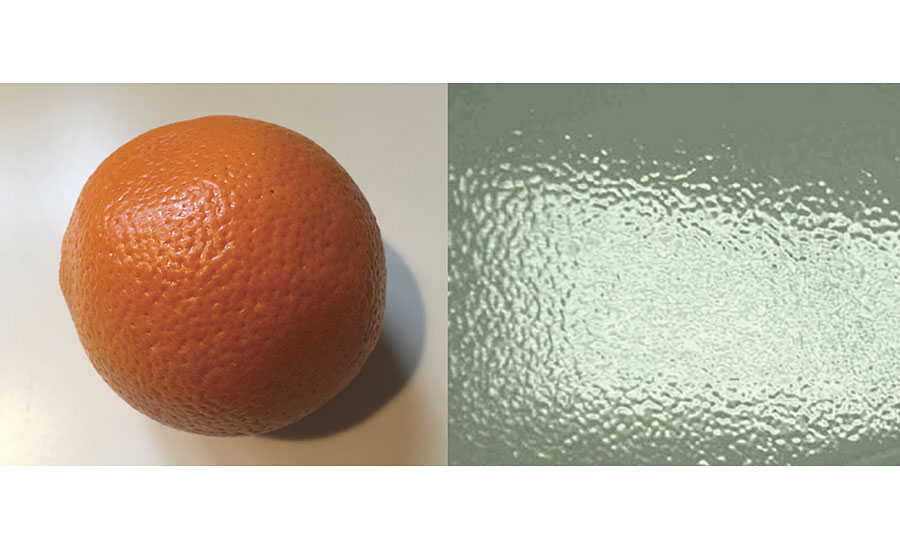 Examples of orange peel