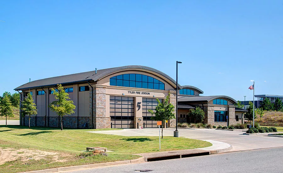Metal Coatings Add Curve and Character to Fire Station