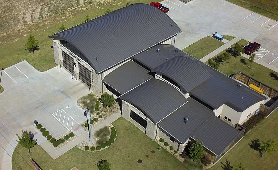 Metal Coatings Add Curve and Character to Fire Station