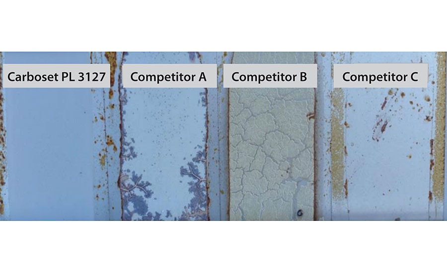 ASTM B117 results after 336 hrs exposure