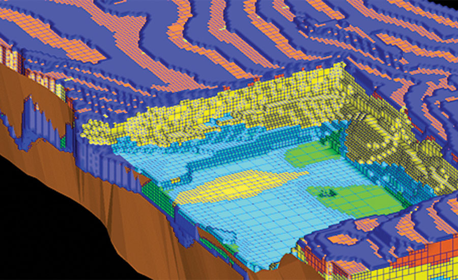 3D models of the mineral deposit enable mine planners and engineers to plan the best way to extract the minerals to achieve the desired properties.