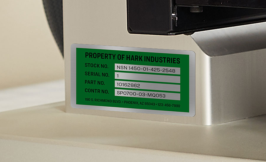 Design 4 Choice of Colours Heavy Duty Standard Size Asset ID Labels 