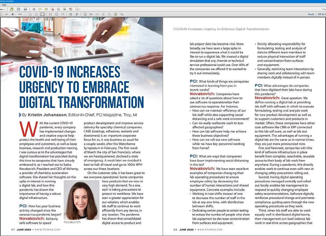 Alchemy digital layout