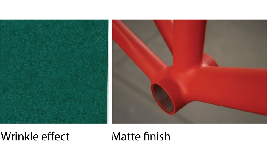 Two special powder coating finishes.