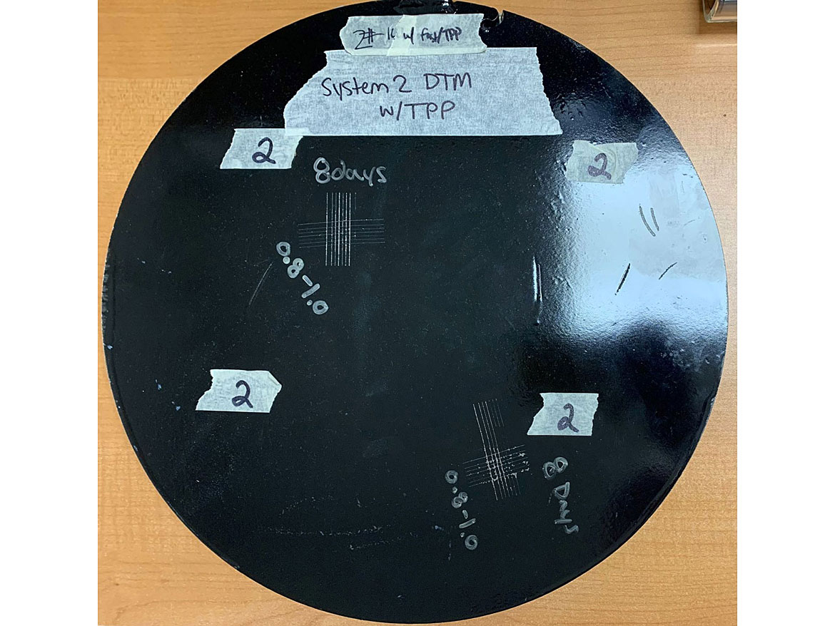 Adhesion test results.