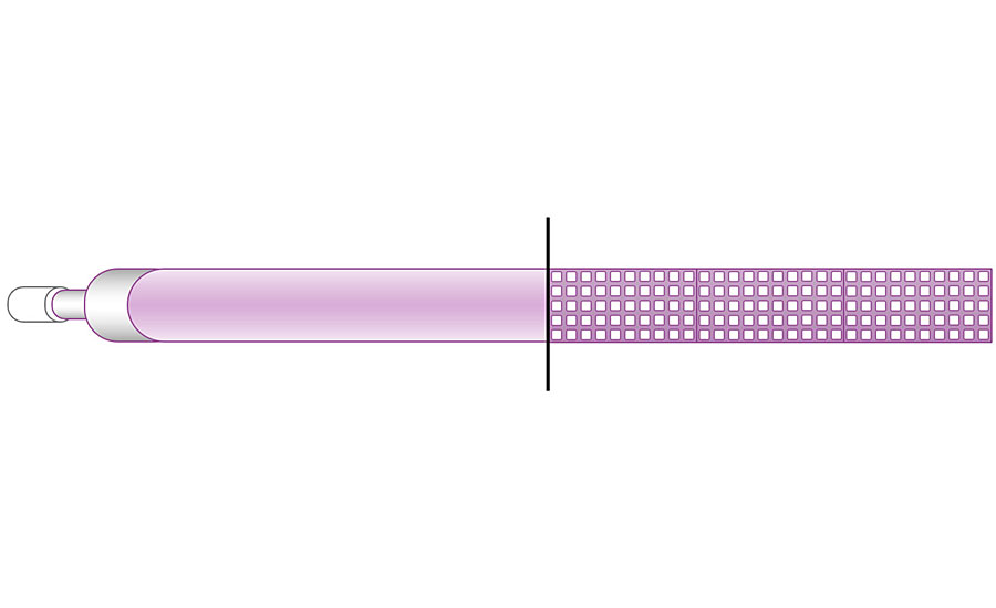 The difference between a conventional lamp (left side) and LED (right side).