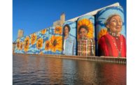 glass city river wall announces completion of largest mural in the united states