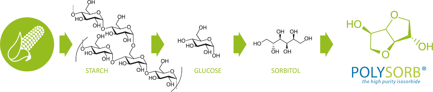 Isosorbide is a versatile, sustainable monomer for polymer manufacture, made from renewable plant feedstocks.
