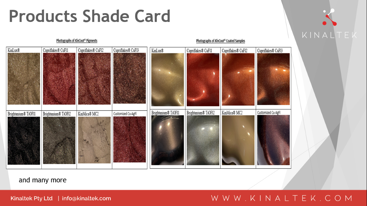Product shade card.