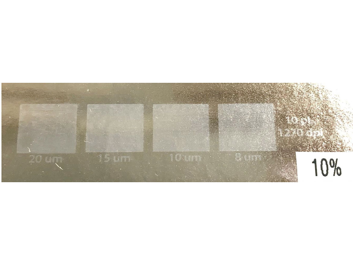 Jetted inkjet receptive layer based on CAB-O-SPERSE 4012K-F silica dispersion on glass with varying thicknesses