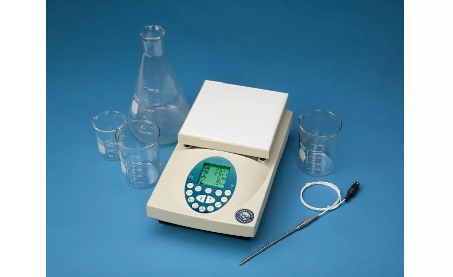 image of hot plate and laboratory equipment