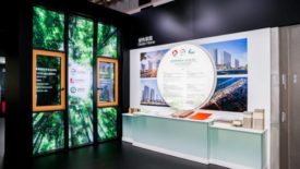 image of Covestro Sustainable Building expo display