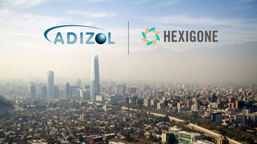 image of Adizol and Hexigone logos over a skyline