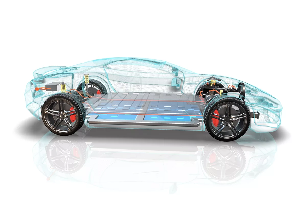 Electric vehicle car illustration