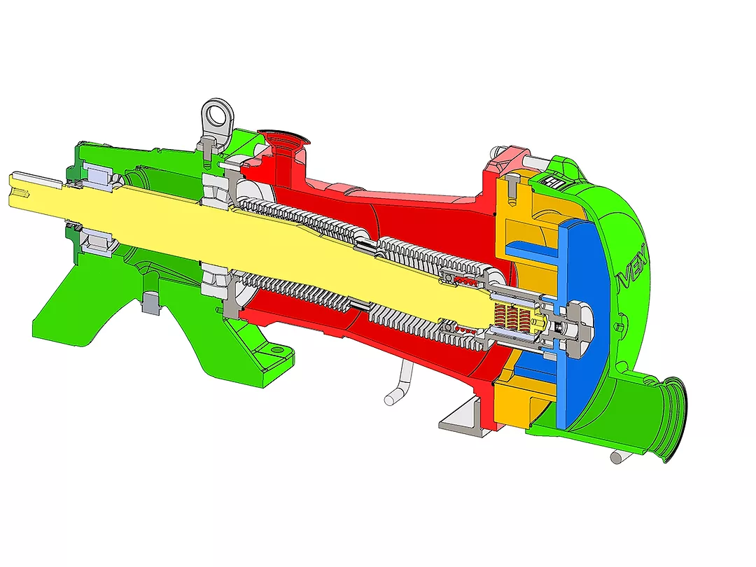 cross section of Mouvex eccentric disc pumps