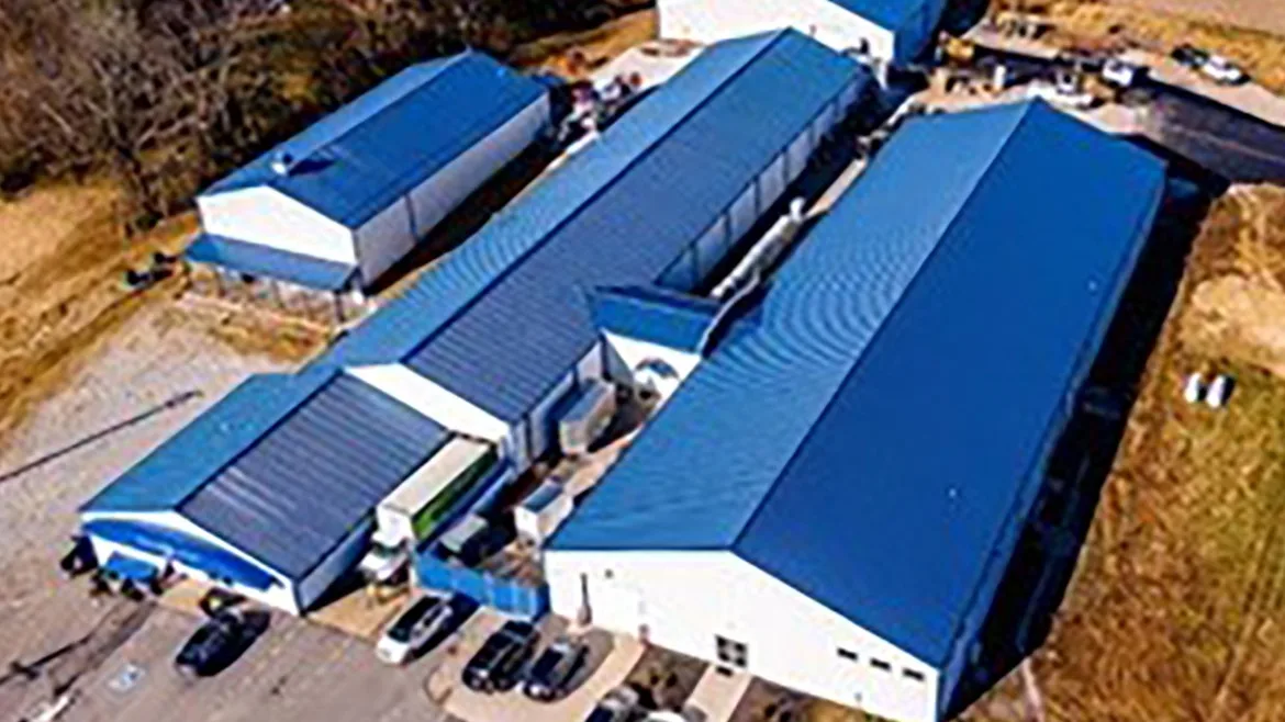 Aerial view of Heirloom Traditions Paint and CamCoat operations in Taylorsville, Kentucky.