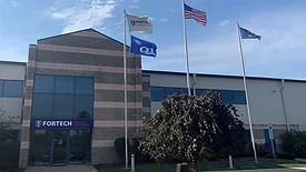 Exterior of Fortech Products’ facility in Brighton, Michigan. 
