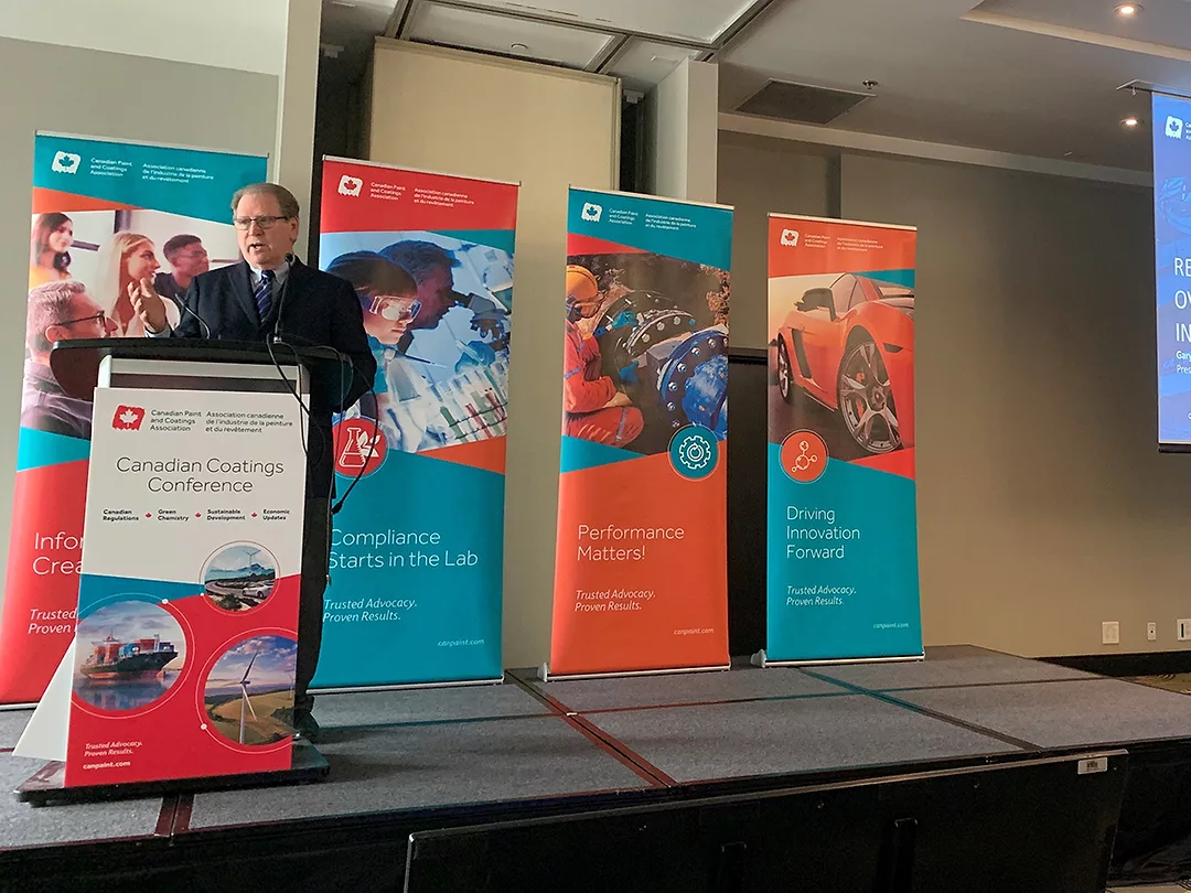 CPCA President and CEO, Gary LeRoux, updates attendees on the regulatory scene in Canada.