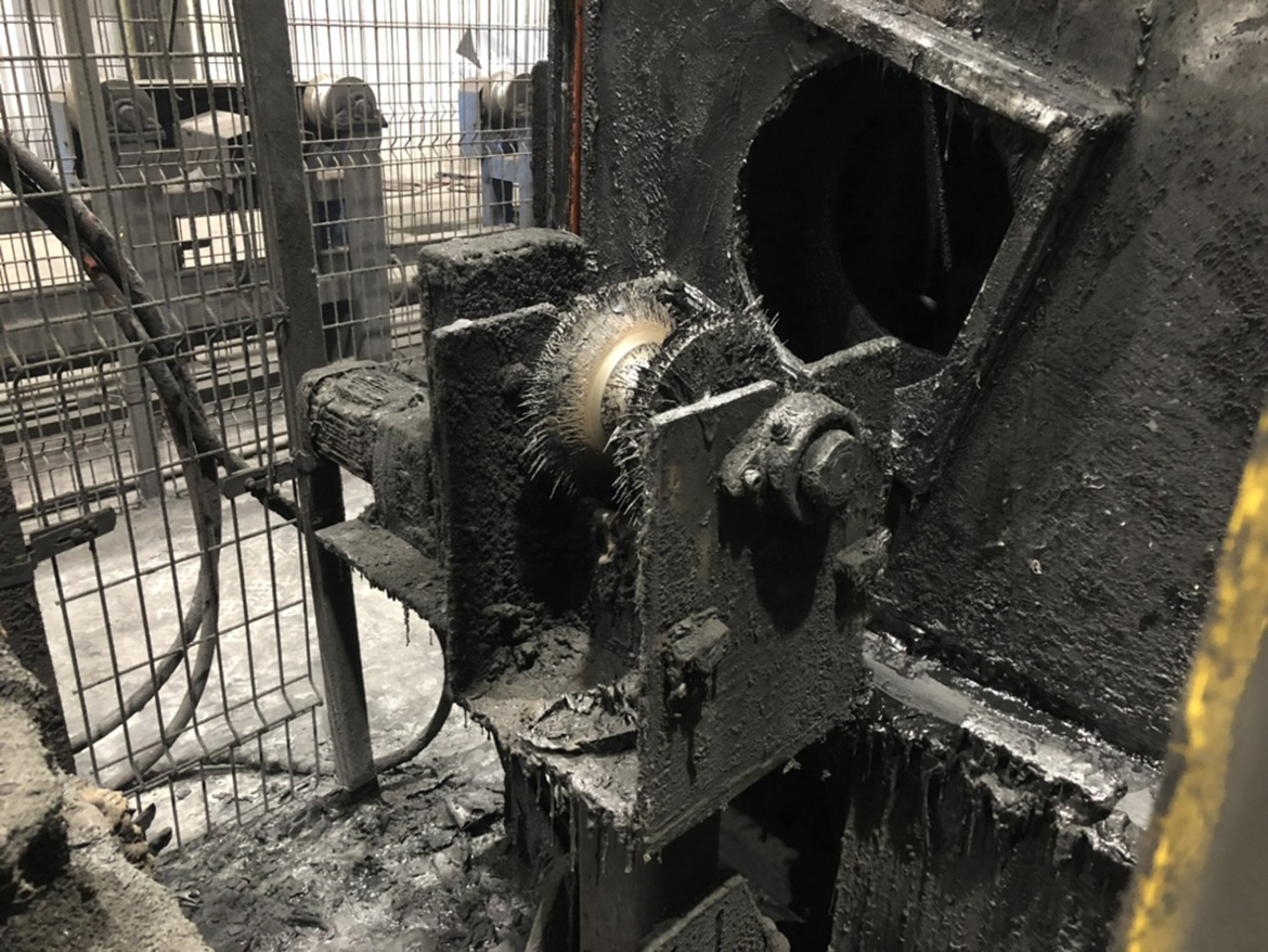 Water-based coating mess.