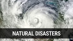 Natural Disasters: top view of a hurricane