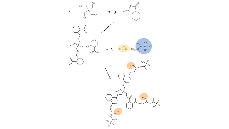 Example preparation of glycidyl neodecanoate-based star polyester.