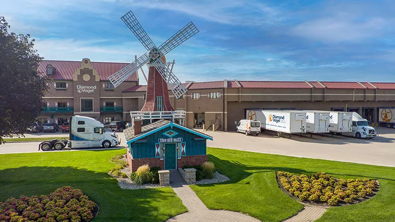 Exterior of Diamond Vogel headquarters in Orange City, Iowa.