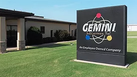 Exterior of Gemini Industries Inc. headquarters in El Reno, Oklahoma.